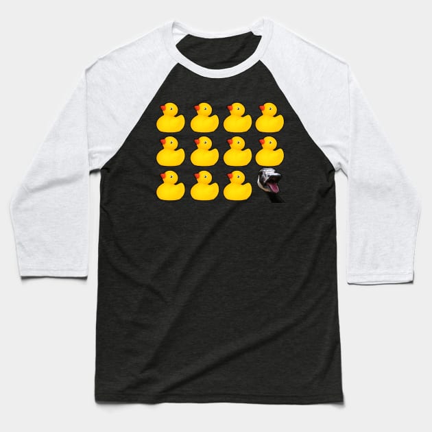 Duck, duck, duck, goose Baseball T-Shirt by TwistedPenguin